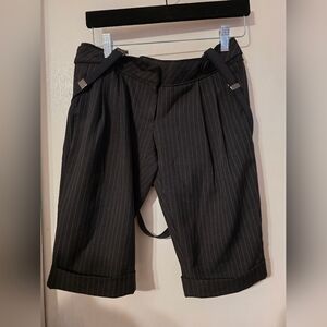 Forever 21 Pinstripe Shorts With Suspenders Size XS